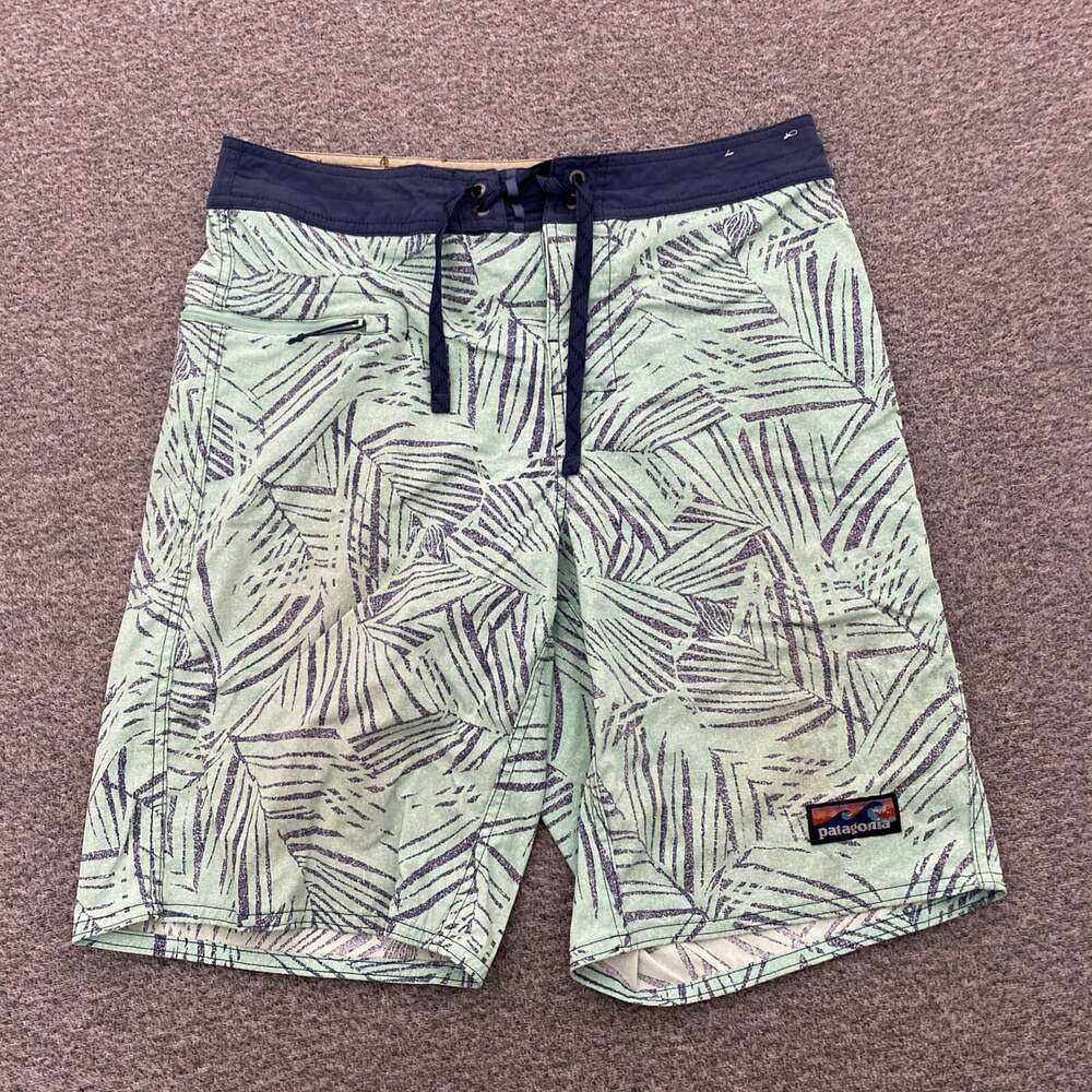 Patagonia Men’s Size 32 Green Print Linerless Summertime  Board Shorts
